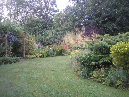 This is the view taken last August before the building could be seen over the hedge.