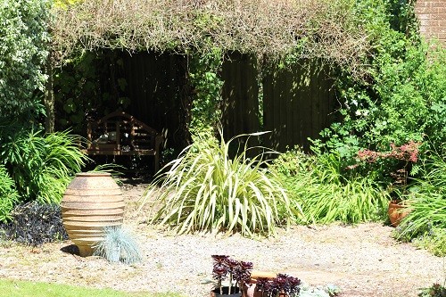 Old view of gravel garden.